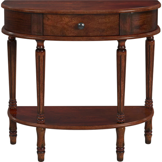 Mozart Demilune Console Table by Butler Specialty Company. Made from poplar wood solids, mdf, cherry veneer in a traditional style.