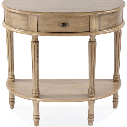 Mozart Demilune Console Table by Butler Specialty Company. Made from poplar wood solids, mdf, cherry veneer in a traditional style.