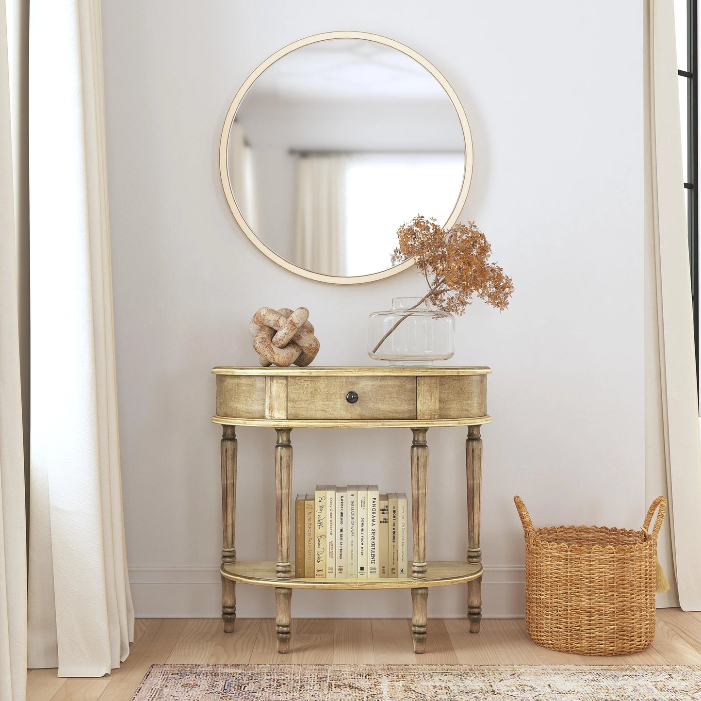032 SI-2022004 | Lifestyle | Mozart Demilune Console Table by Butler Specialty Company. Made from unique in a traditional style.