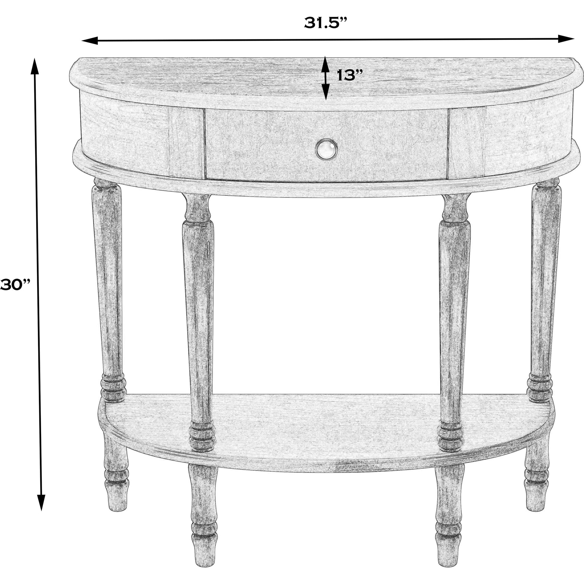 Mozart Demilune Console Table by Butler Specialty Company. Made from unique in a traditional style.
