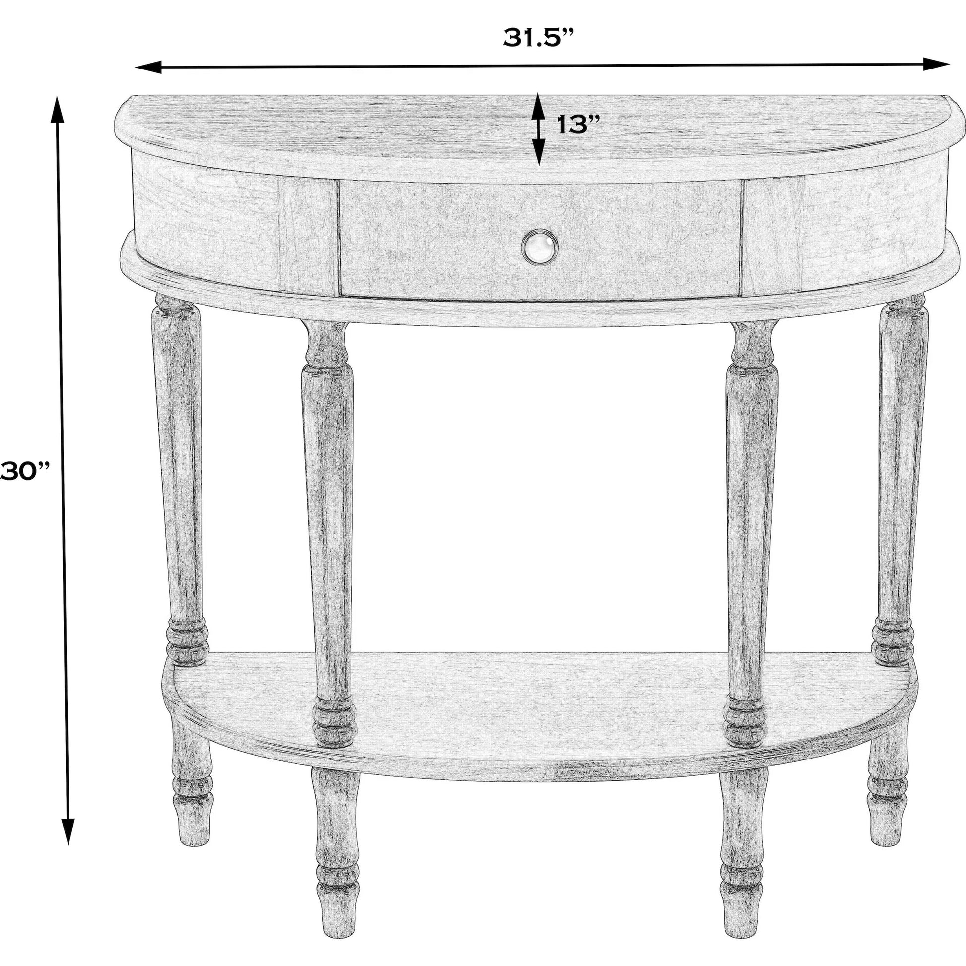 Mozart Demilune Console Table by Butler Specialty Company. Made from unique in a traditional style.