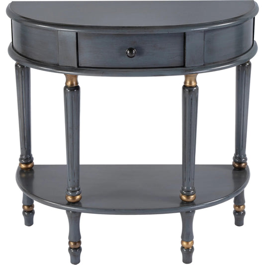 Mozart Demilune Console Table by Butler Specialty Company. Made from poplar hardwood, mdf, cherry veneer in a unique style.
