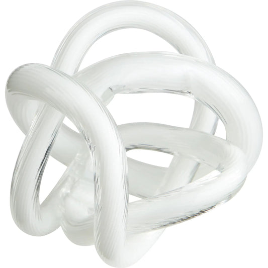 Interlace Filler by Cyan Design in white. Made from glass in a modern style.