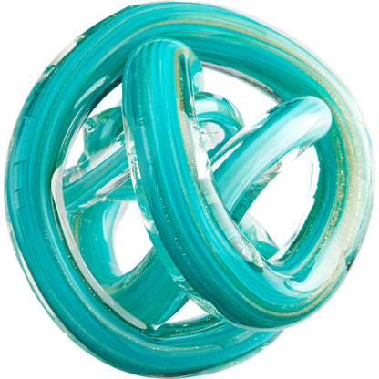 Tangle Filler by Cyan Design in teal. Made from glass in a modern style.