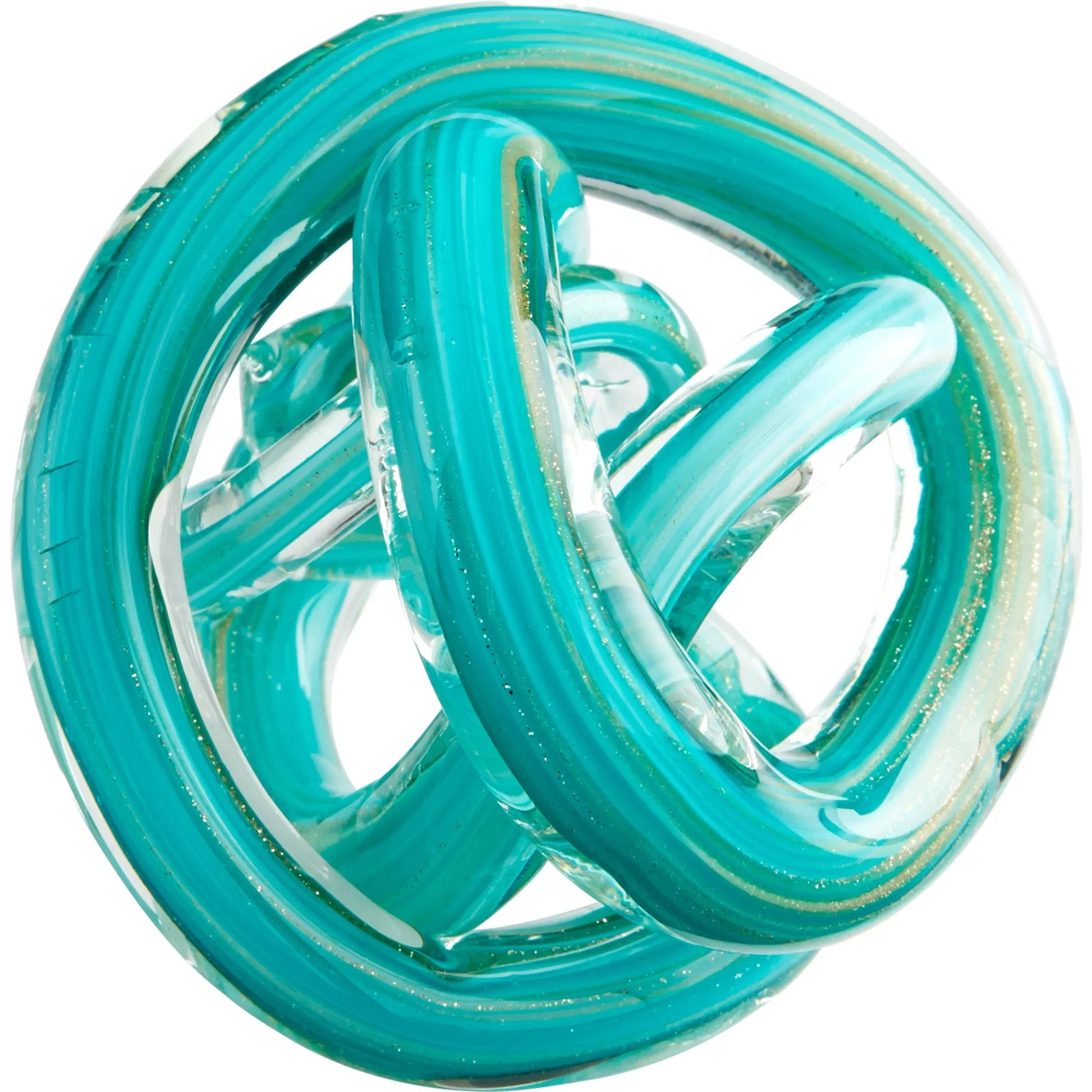 Tangle Filler by Cyan Design in teal. Made from glass in a modern style.