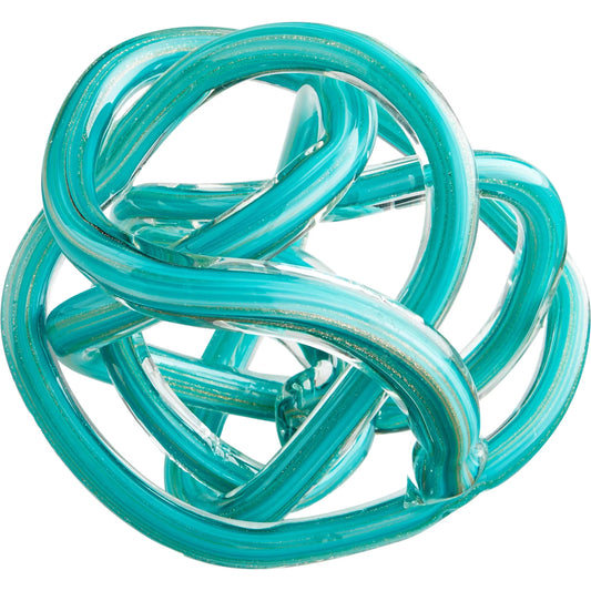 Tangle Filler by Cyan Design in teal. Made from glass in a modern style.
