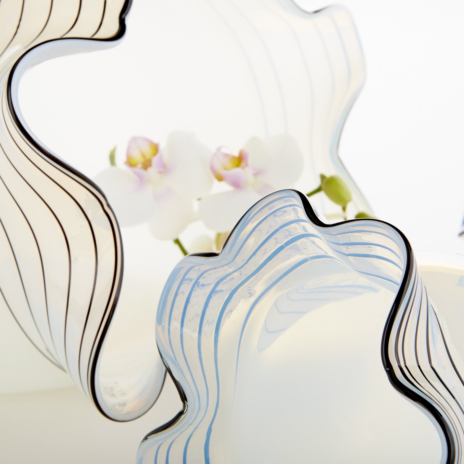 Moon Jelly Vase by Cyan Design in white. Made from glass in a modern style.