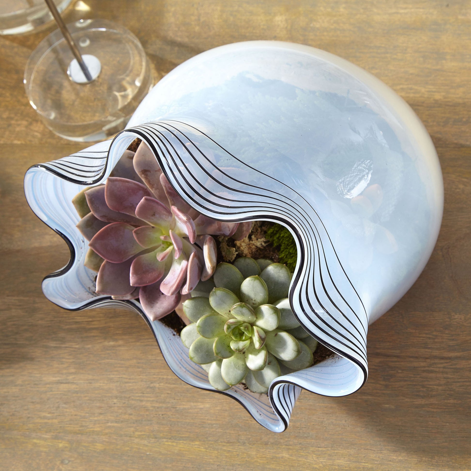 Moon Jelly Vase by Cyan Design in white. Made from glass in a modern style.