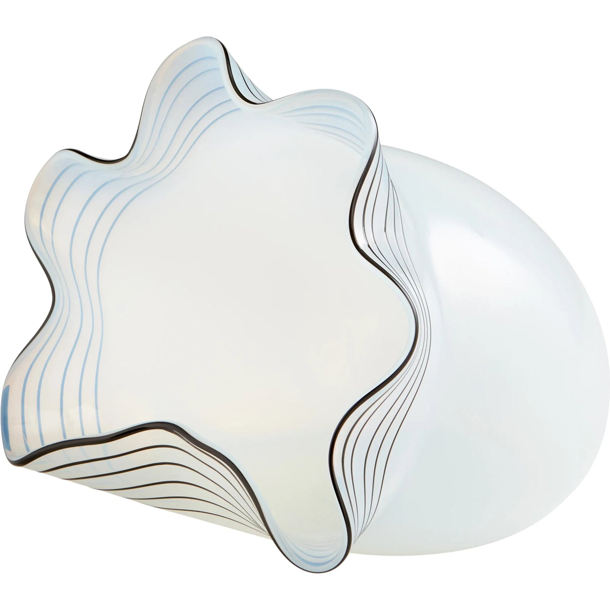 Moon Jelly Vase by Cyan Design in white. Made from glass in a modern style.