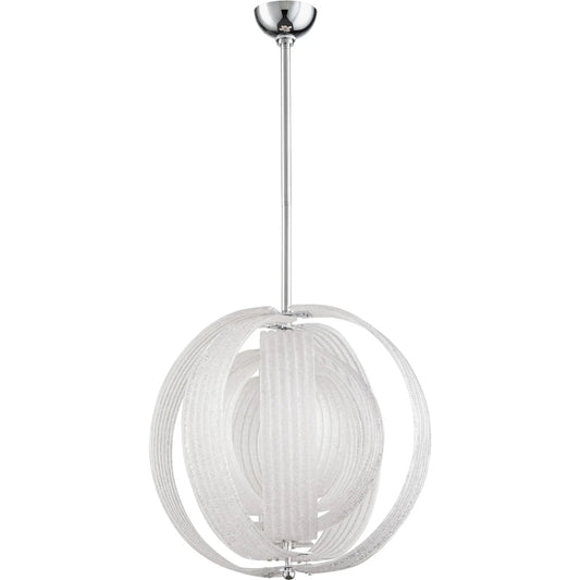 Proteus Pendant by Cyan Design in chrome. Made from iron, clear frosted glass in a modern style.