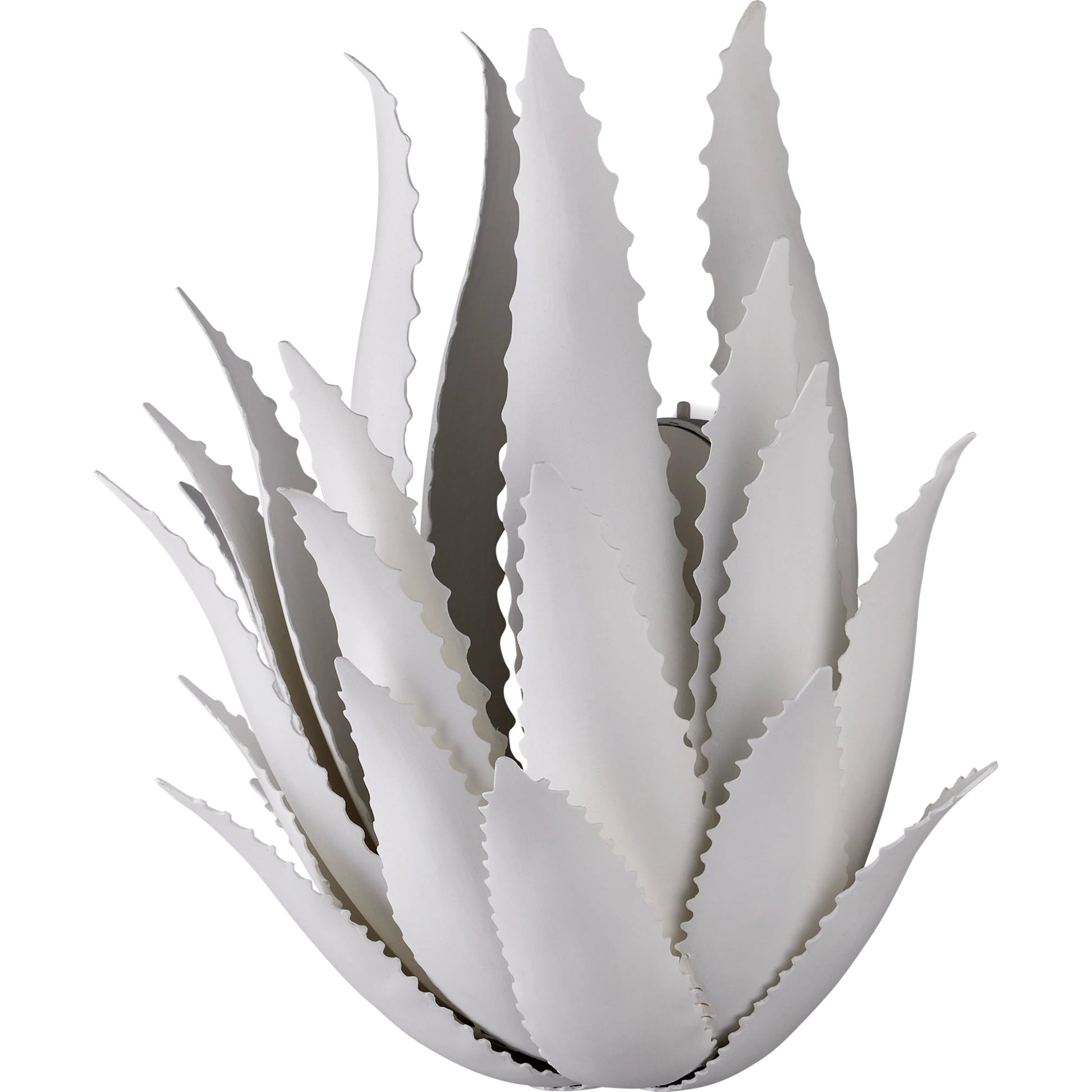 Agave Wall Sconce by Currey and Company in gesso white. Made from wrought iron in a modern style.