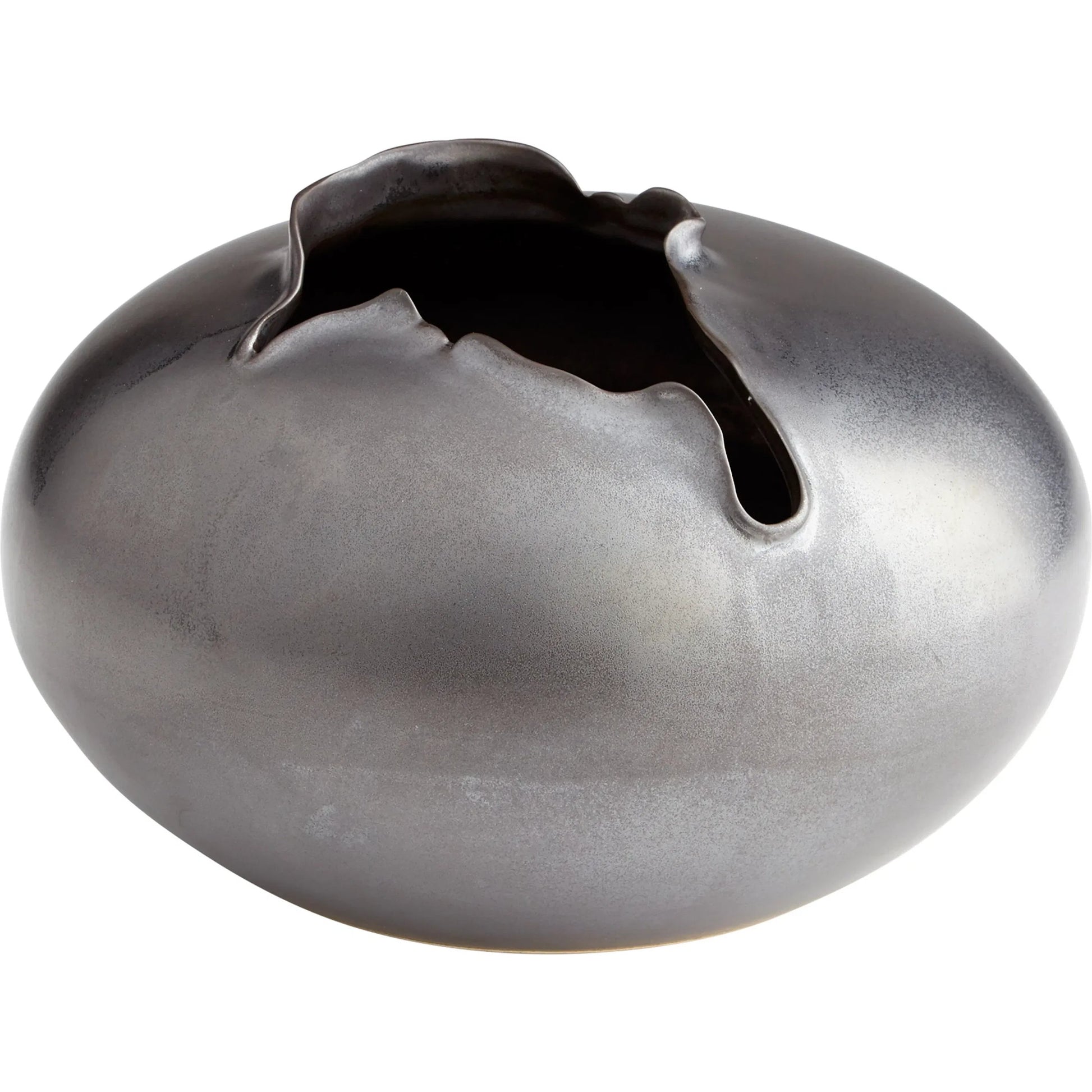 Tambora Vase by Cyan Design in black metal. Made from ceramic in a modern style.