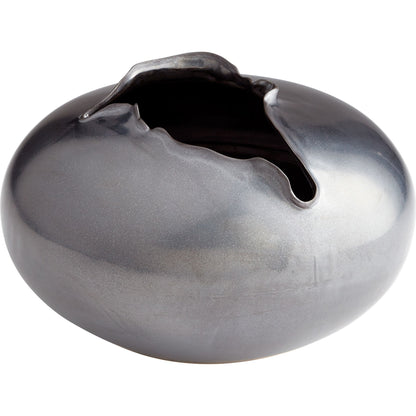 Tambora Vase by Cyan Design in black metal. Made from ceramic in a modern style.