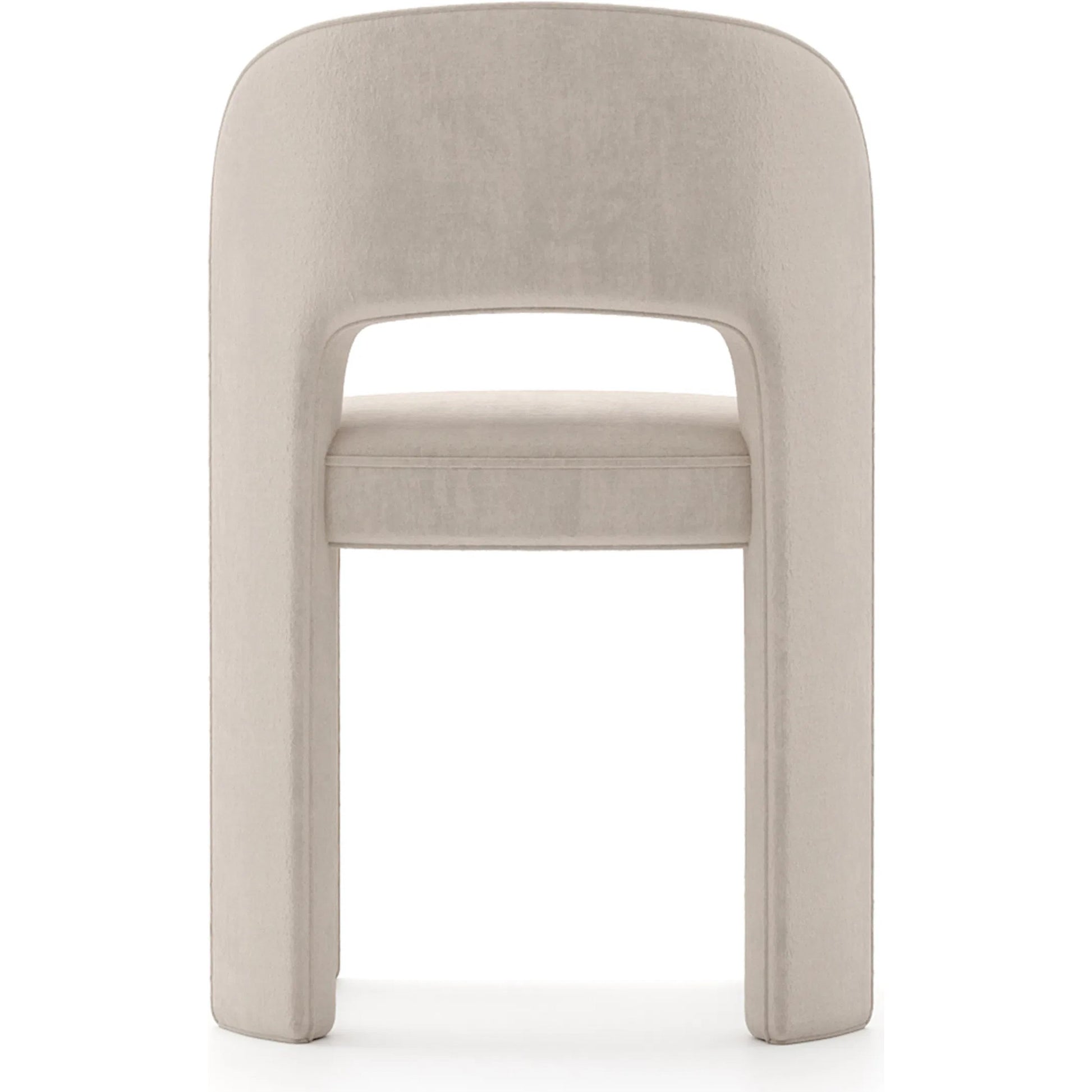 Overlap Side Chair by Caracole in ivory. Made from metal in a transitional style.
