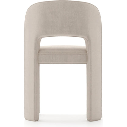 Overlap Side Chair by Caracole in ivory. Made from metal in a transitional style.