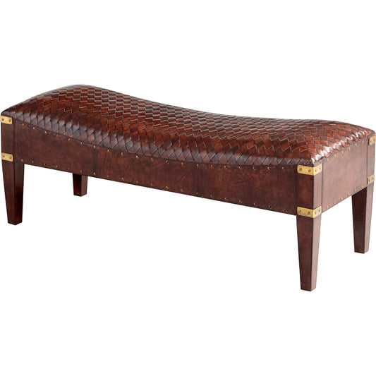 Mechi Bench by Cyan Design in brown. Made from wood, leather in a eclectic & global style.