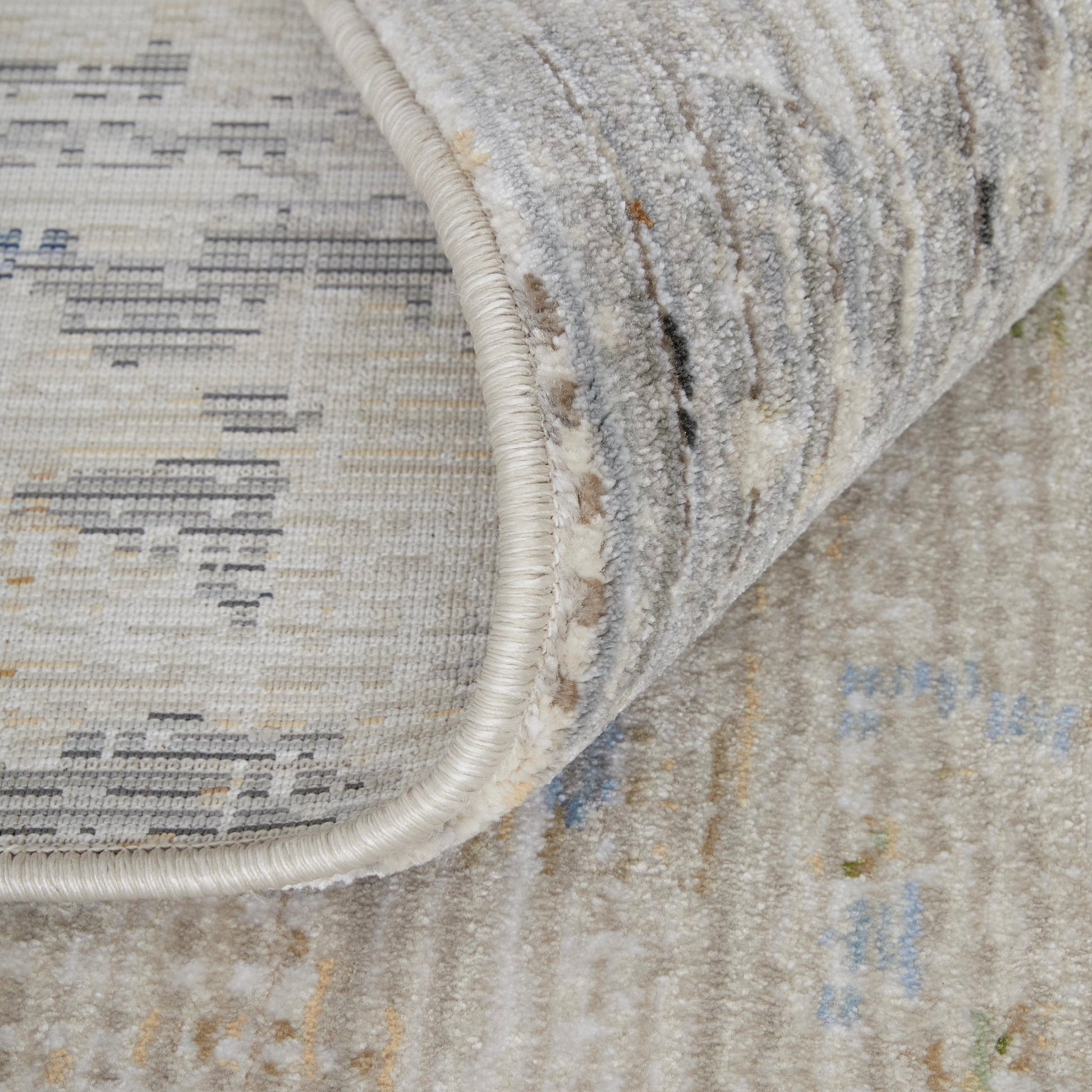 Sonora Rug - SNR39NUF by Feizy in ivory, blue, red. Made from polypropylene, polyester, viscose in a unique style.