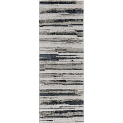 Micah Rug - 3049F by Feizy in silver, gray, black. Made from polyester, polypropylene in a unique style.