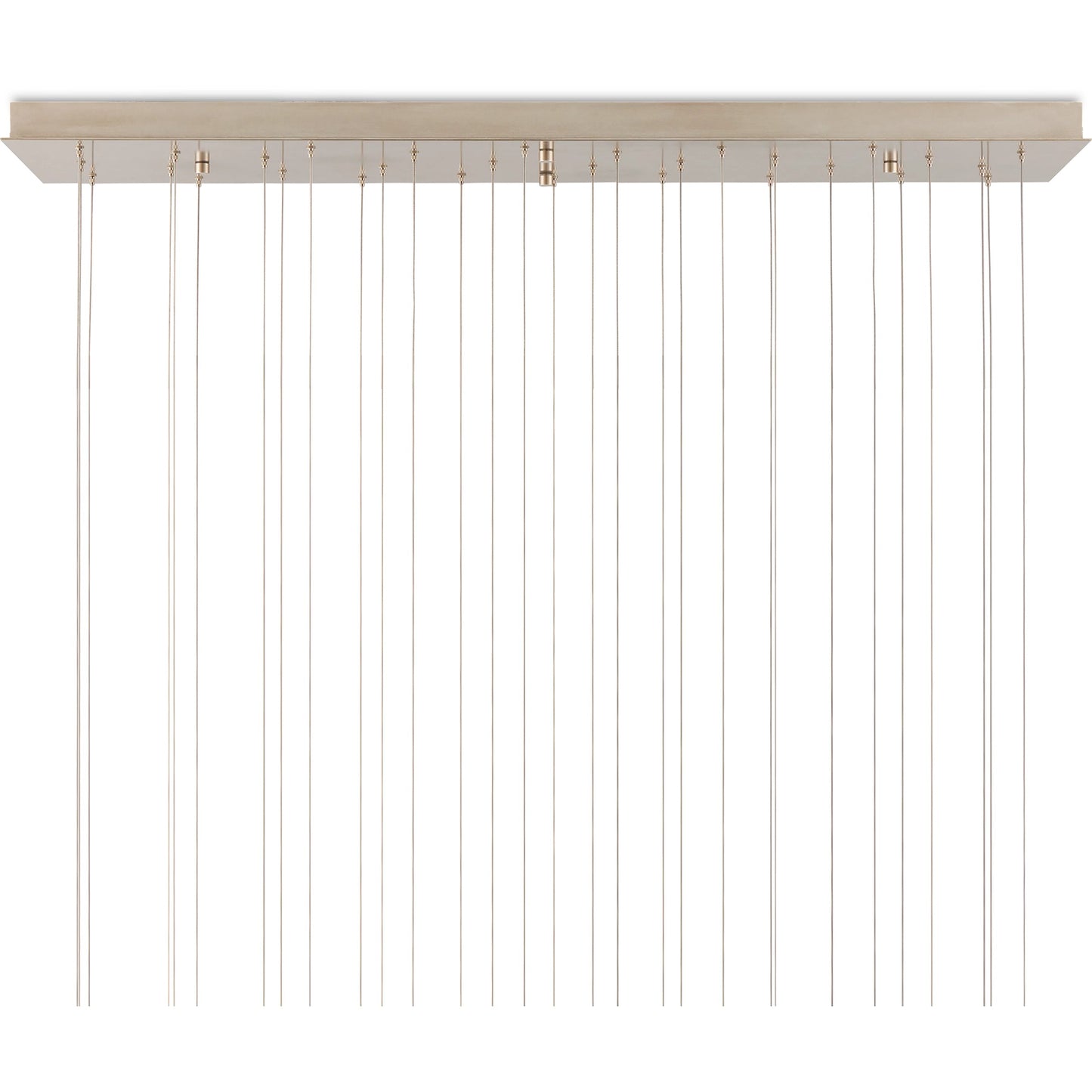 014 SR-890201 | Closeup | Pepper Linear Pendant by Currey and Company in painted silver, nickel. Made from metal in a modern style.