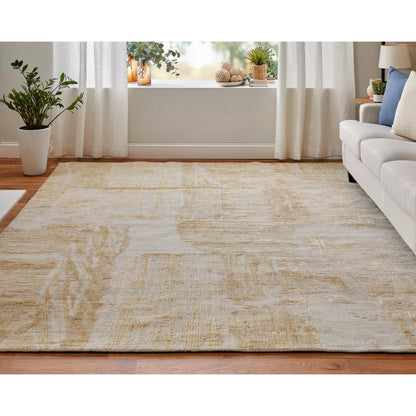 Eastfield Rug - EAS69FTF by Feizy in yellow, ivory, gold. Made from viscose, wool in a unique style.