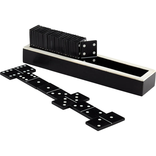 Dominoes by Cyan Design in black, white. Made from horn in a modern style.