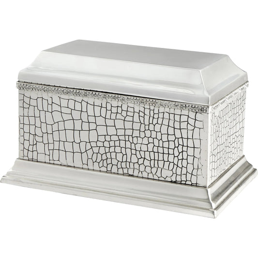 Cressida Container by Cyan Design in antique silver. Made from brass in a transitional style.