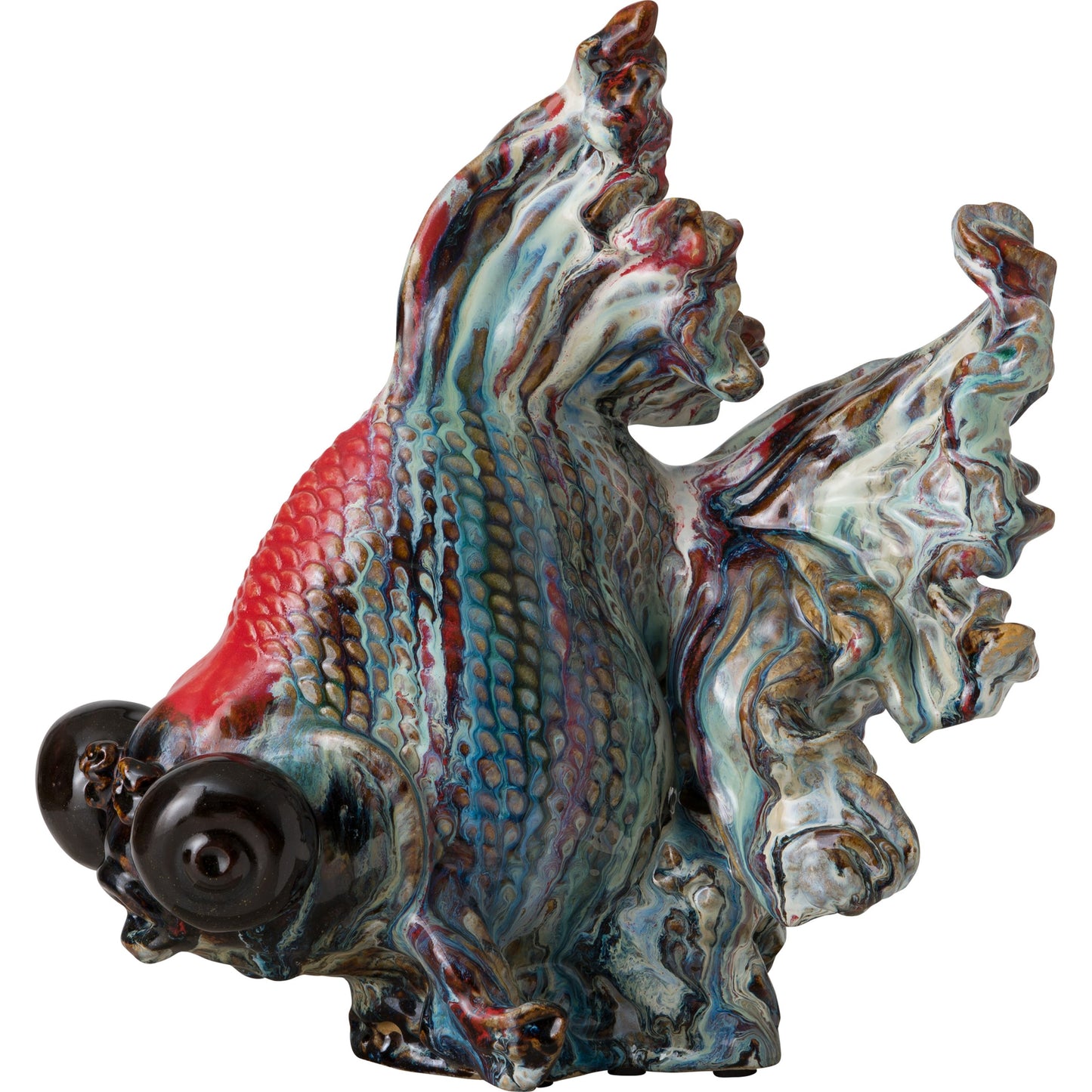 002 S-300667 | Primary Silo | Dragon Eye Goldfish by Emissary USA in mixed. Made from unique in a eclectic & global style.