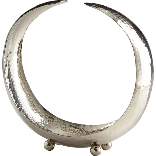 Cresent Tray by Cyan Design in nickel. Made from brass in a eclectic & global style.