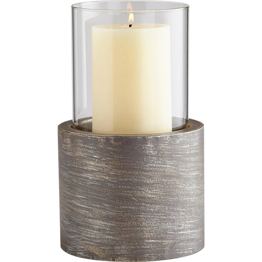 Valerian Candleholder by Cyan Design in graphite. Made from iron, glass in a cottage & farmhouse style.