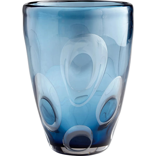 Royale Vase by Cyan Design in blue. Made from glass in a modern style.