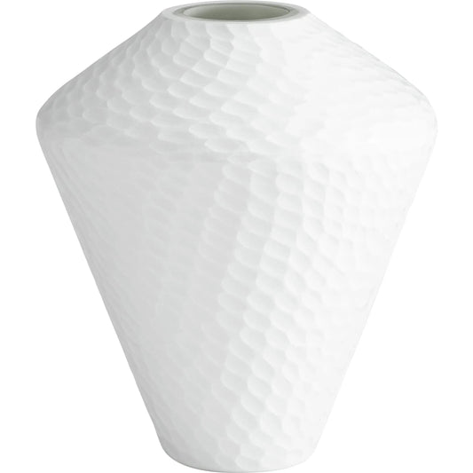 Buttercream Vase by Cyan Design in white. Made from glass in a modern style.