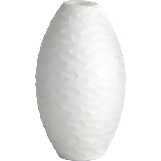 Meringue Vase by Cyan Design in white. Made from glass in a modern style.