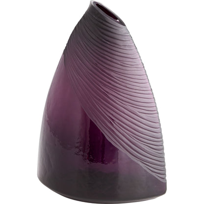 Mount Amethyst Vase by Cyan Design in purple. Made from glass in a modern style.