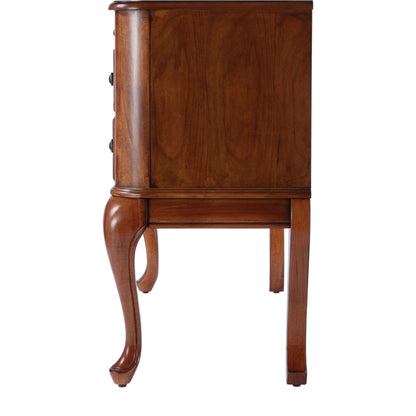 Charlotte Vanity Desk with Storage by Butler Specialty Company. Made from poplar solids, mdf, cherry veneer in a traditional style.