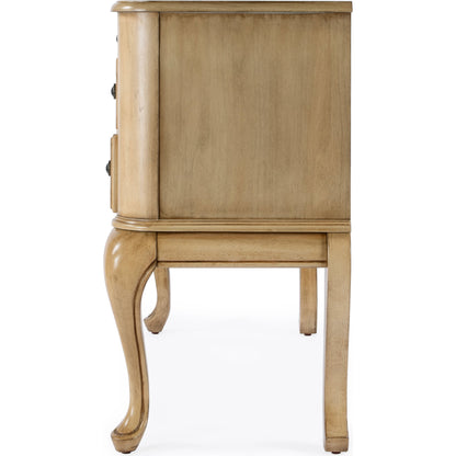 Charlotte Vanity Desk with Storage by Butler Specialty Company. Made from poplar solids, mdf, cherry veneer in a traditional style.