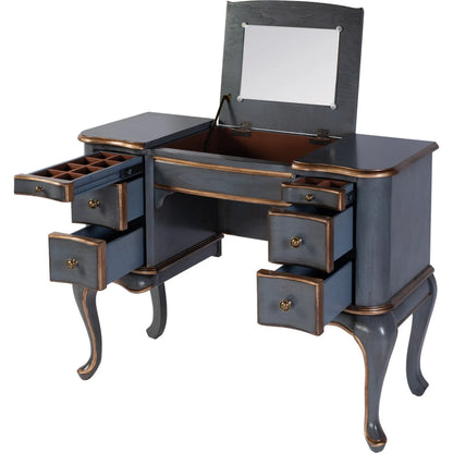 Charlotte Vanity Desk by Butler Specialty Company. Made from poplar hardwood, cherry veneer, mdf, glass in a traditional style.