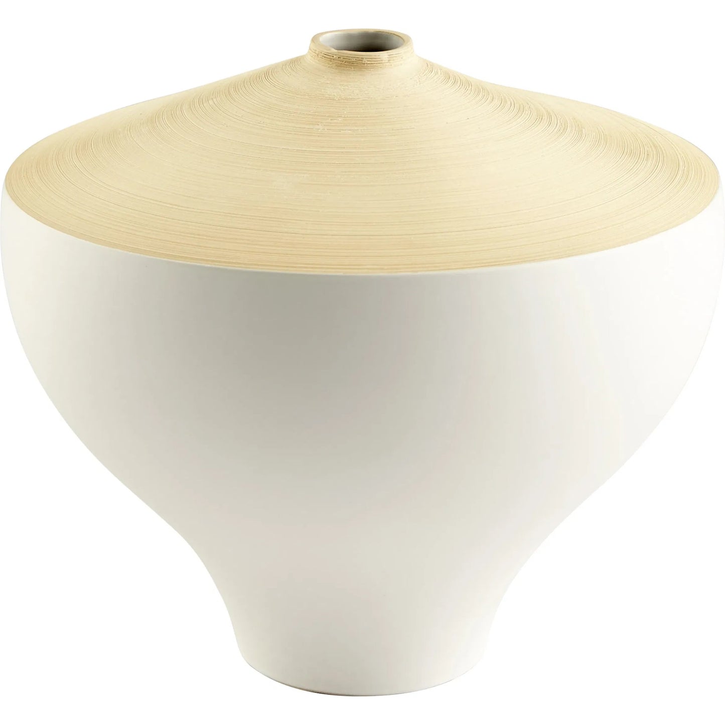001 S-255965 | Primary Silo | Inez Vase by Cyan Design in matte white. Made from ceramic in a modern style.