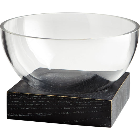Clara Bowl by Cyan Design in clear. Made from glass, wood in a modern style.
