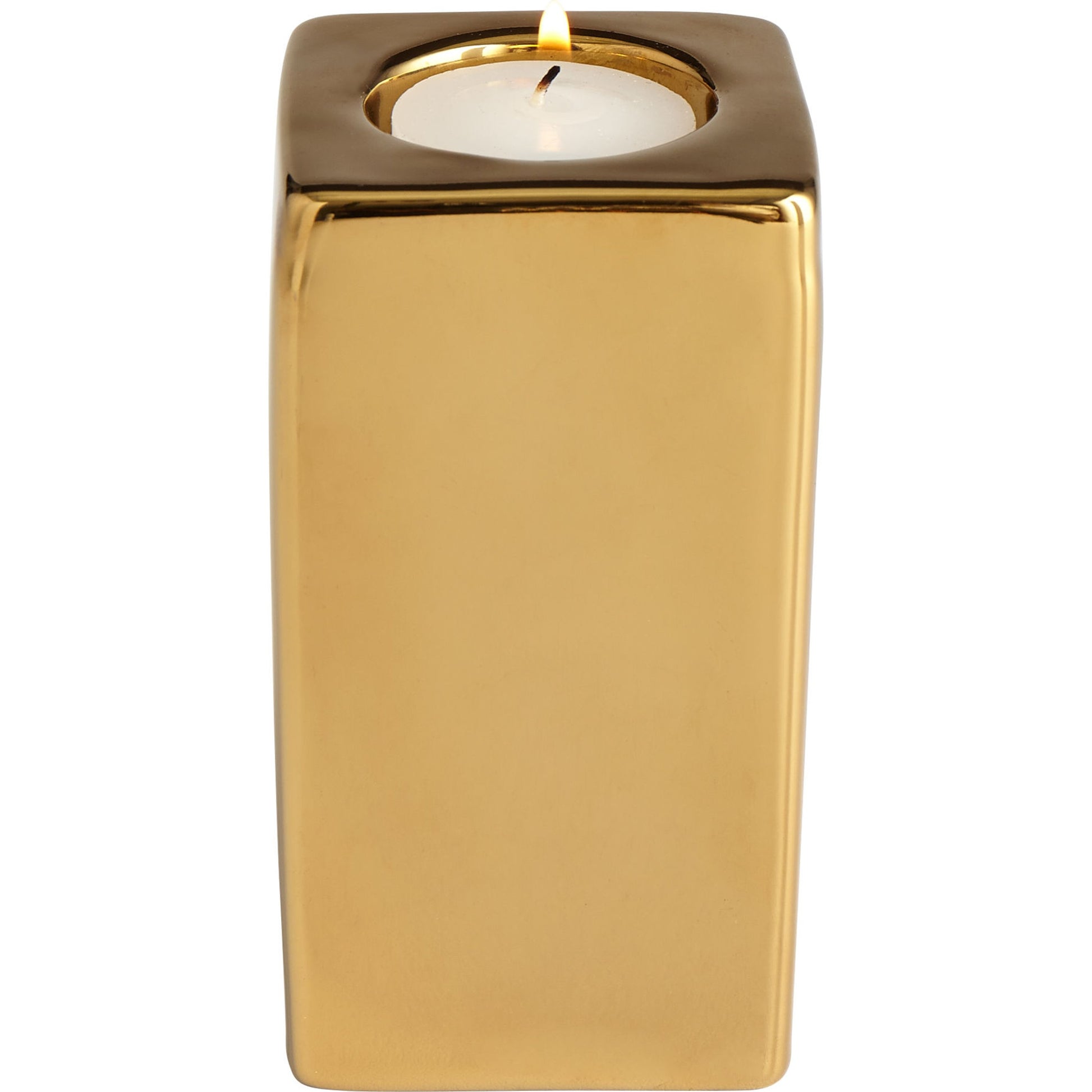 Etta Candleholder by Cyan Design in gold. Made from ceramic in a modern style.