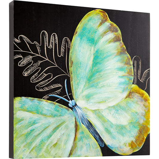 Papillon Wall Art by Cyan Design in black, blue. Made from wood in a modern style.