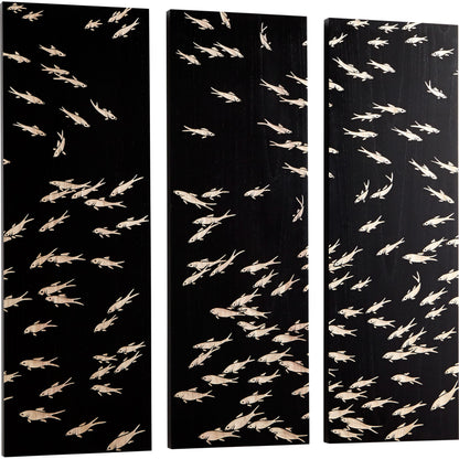 Tiburon Wall Art by Cyan Design in black. Made from wood in a coastal style.