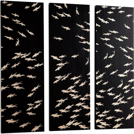 Tiburon Wall Art by Cyan Design in black. Made from wood in a coastal style.
