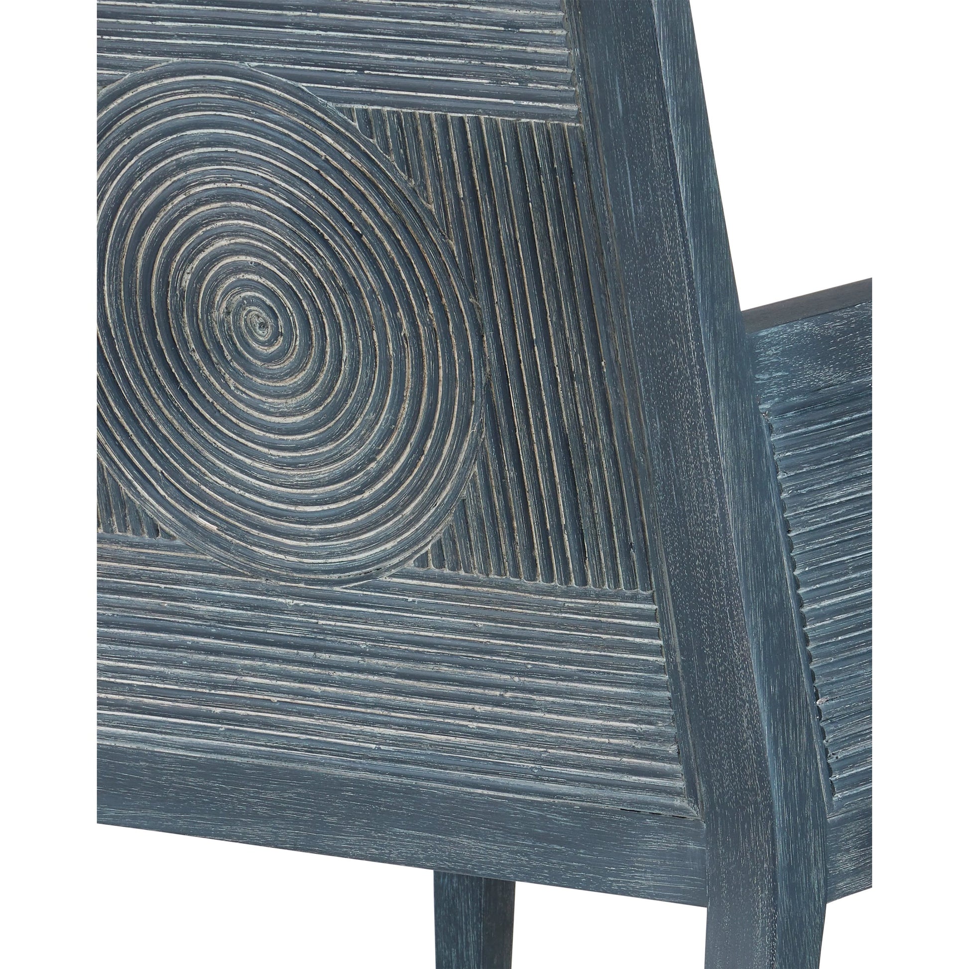 Santos Armchair by Currey and Company. Made from mahogany, rattan, brass in a modern style.