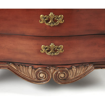 Fossil Stone Chest by Butler Specialty Company in multi-color and connoisseur's. Made from wood solids, wood veneers, resin, fossil stone, brass in a traditional style.