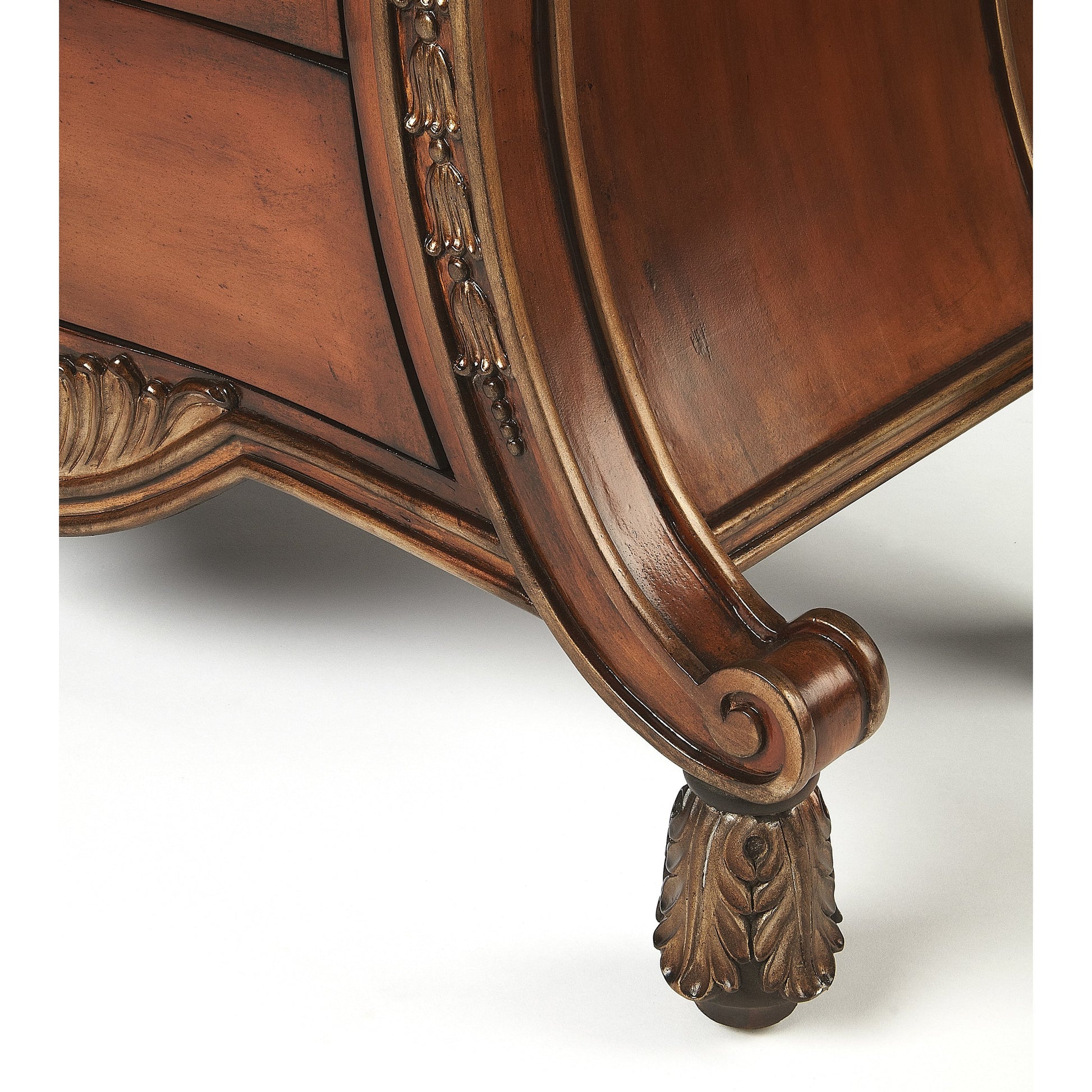 Fossil Stone Chest by Butler Specialty Company in multi-color and connoisseur's. Made from wood solids, wood veneers, resin, fossil stone, brass in a traditional style.