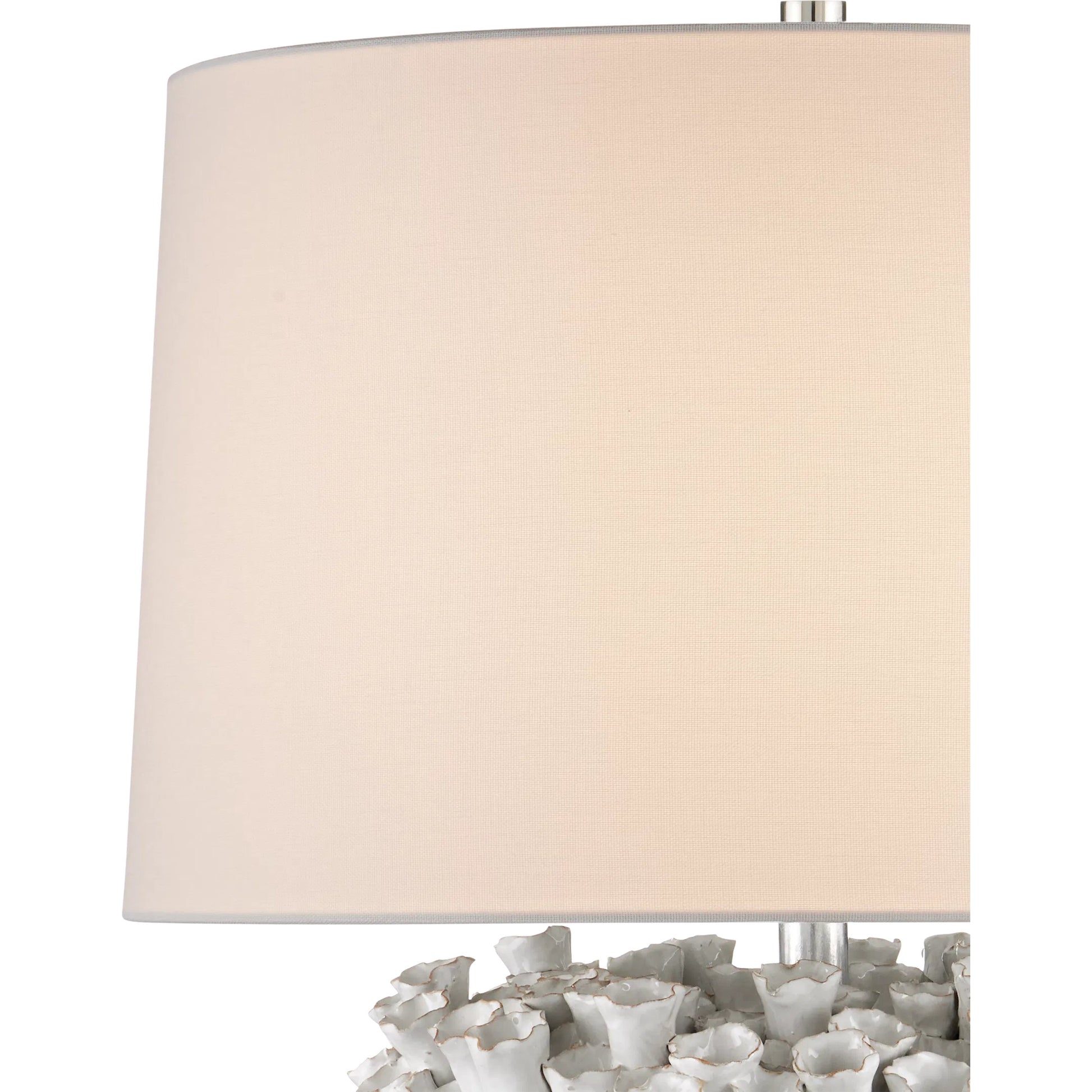 Manitapi Table Lamp by Currey and Company in white. Made from ceramic in a eclectic & global style.