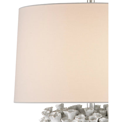 Manitapi Table Lamp by Currey and Company in white. Made from ceramic in a eclectic & global style.