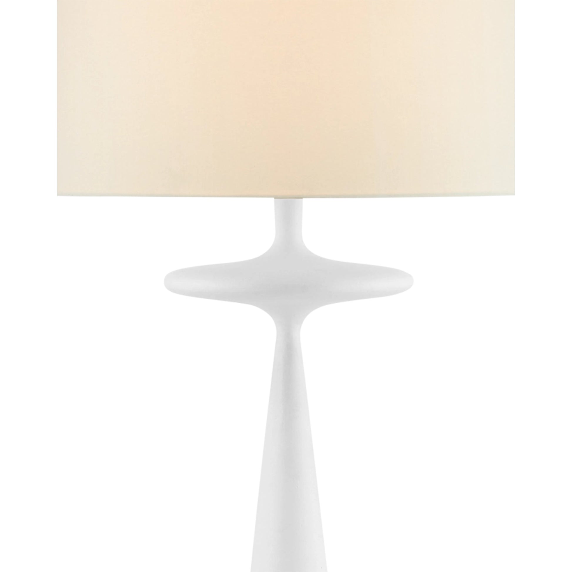 Giacomo Floor Lamp by Currey and Company in gesso white. Made from cast aluminum in a modern style.