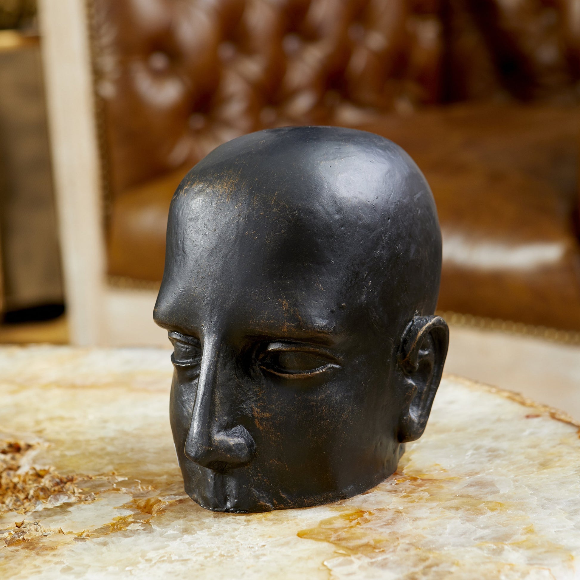 Off the Top Sculpture by Cyan Design in old world. Made from iron in a modern style.