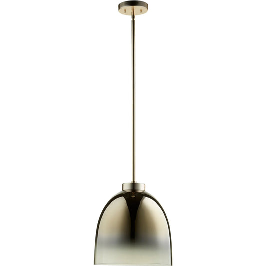 Parlor Pendant by Cyan Design in satin gold. Made from iron, light gold ombre glass in a modern style.
